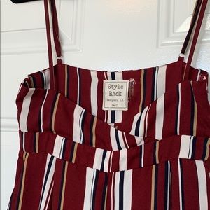 3/$30 Striped Suspender Pants/Overalls w/ Pockets